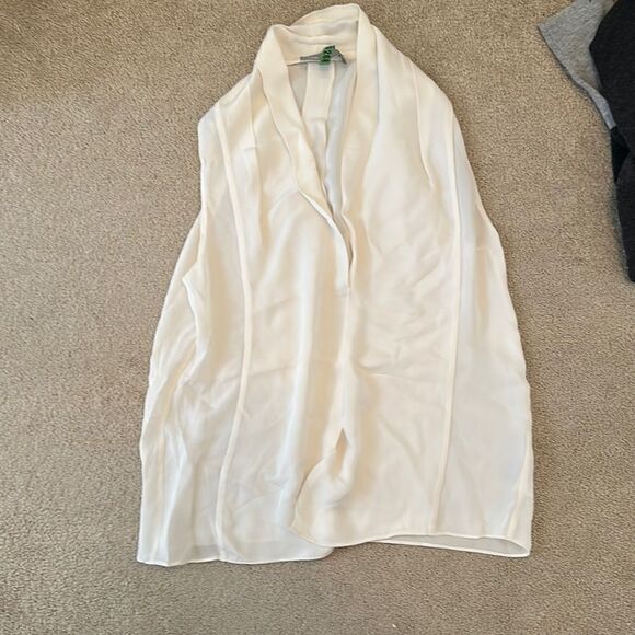 Vince XS cream Shell blouse tank NEW - Picture 1 of 4
